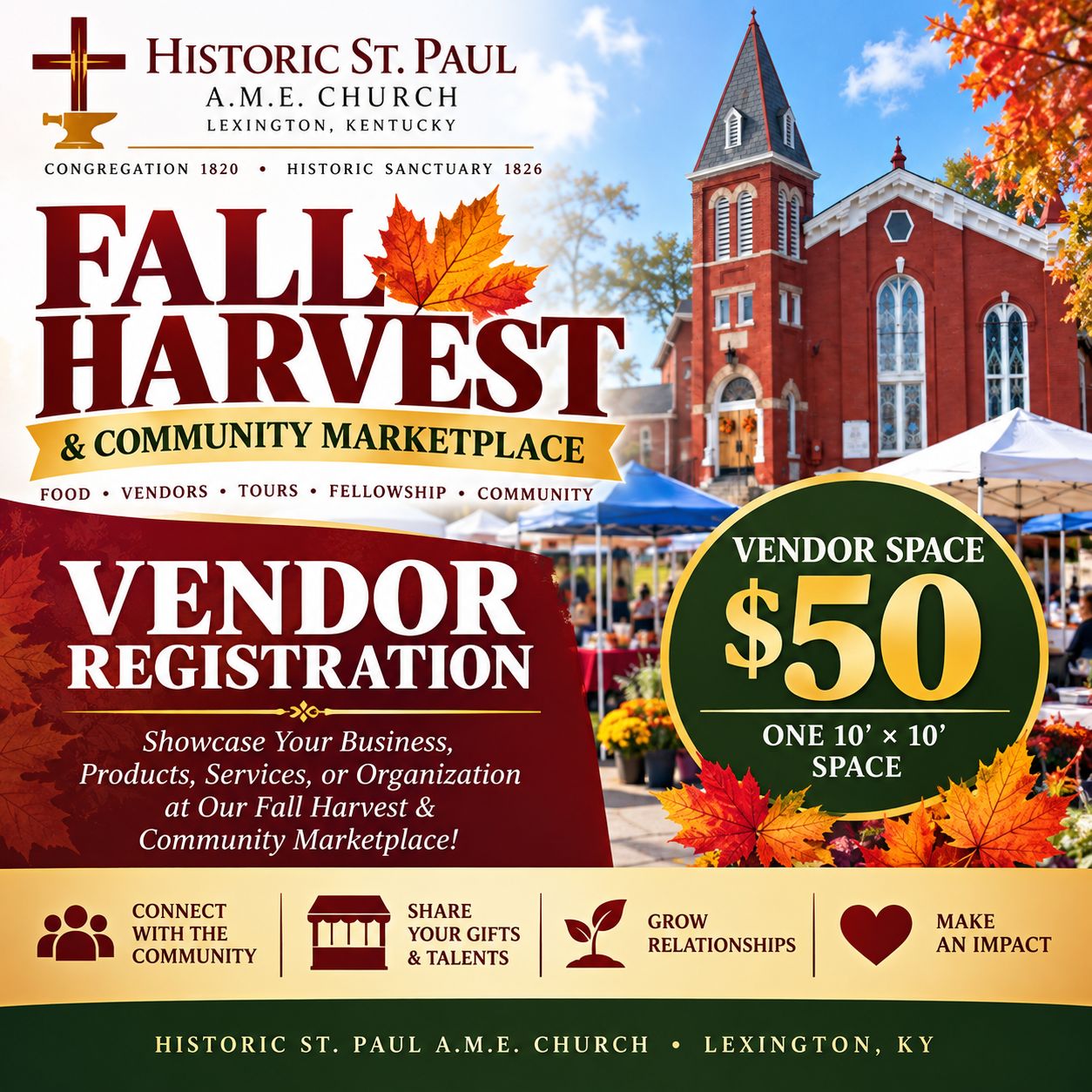 Fall Harvest Vendor Registration — 10' × 10' Space