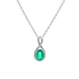 Emerald and Diamond Pendant