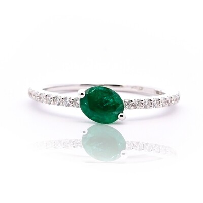 Emerald and Diamond ring