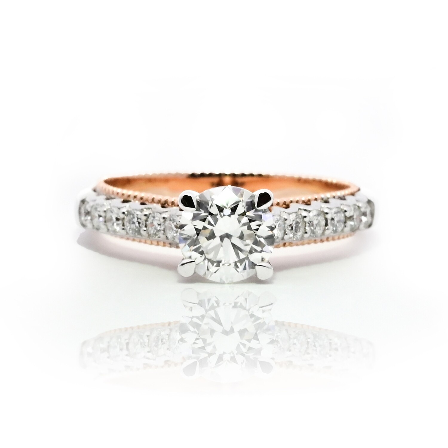 White and Rose gold Diamond Ring