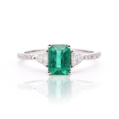 Emerald and Diamond Ring