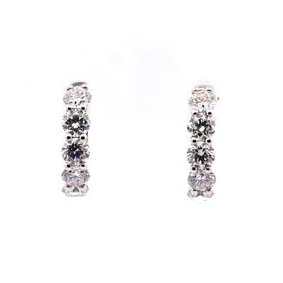 Diamond Hoop Earrings