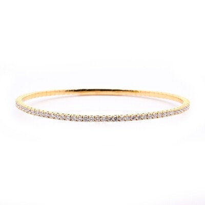 Yellow gold Diamond Bangle