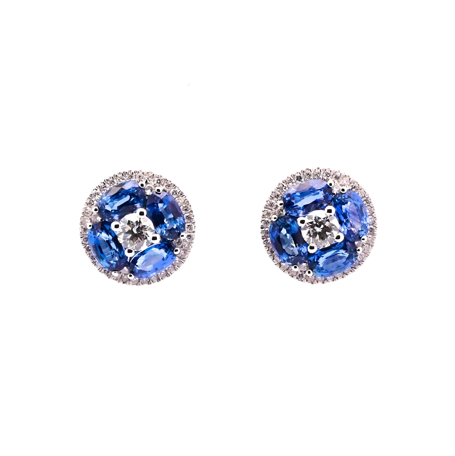 Sapphire and Diamond Studs