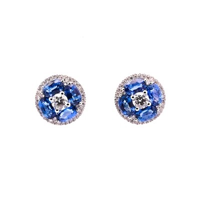 Sapphire and Diamond Studs