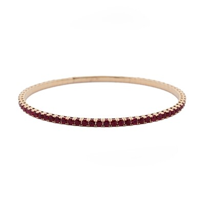 Ruby White Gold Bangle