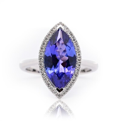 Marquise Cut Tanzanite Ring