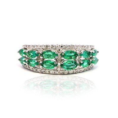 Emerald and Diamond Ring