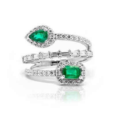 Emerald and Diamond Dress Ring