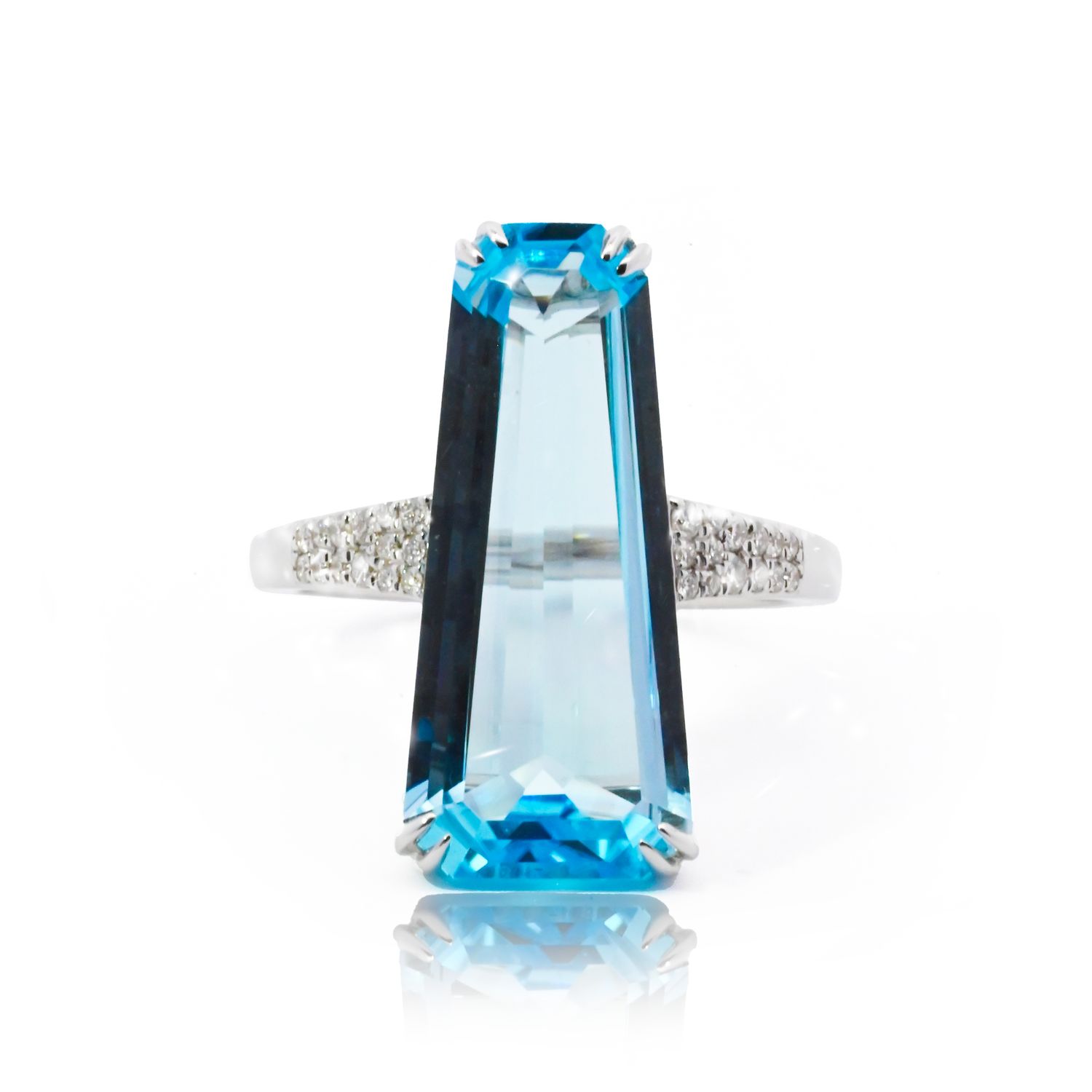 Topaz and Diamond Ring