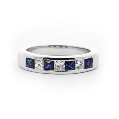 Sapphire and Diamond Eternity Ring