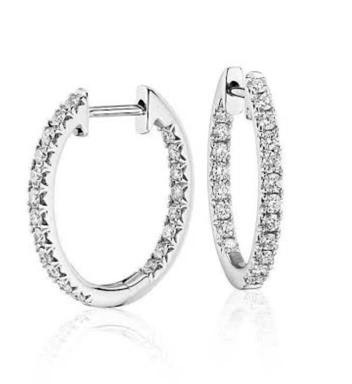 Diamond Hoop Earrings
