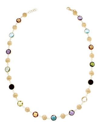 Yellow Gold Coloured Stone Necklace