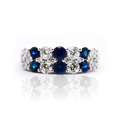 Sapphire and Diamond Eternity Ring