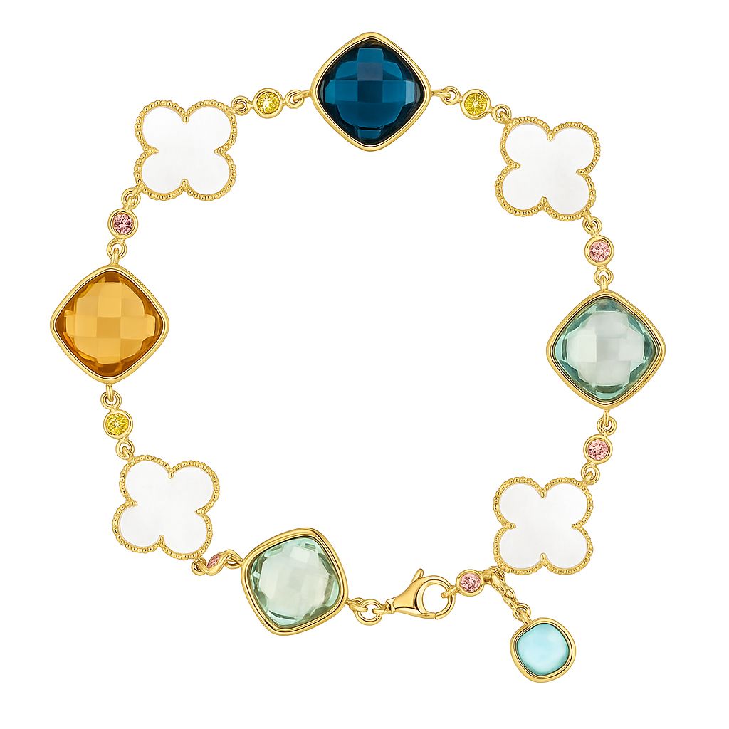 Mother of Pearl and Semi-precious Stone Bracelet.