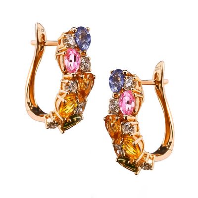 Sapphire and Diamond Earrings