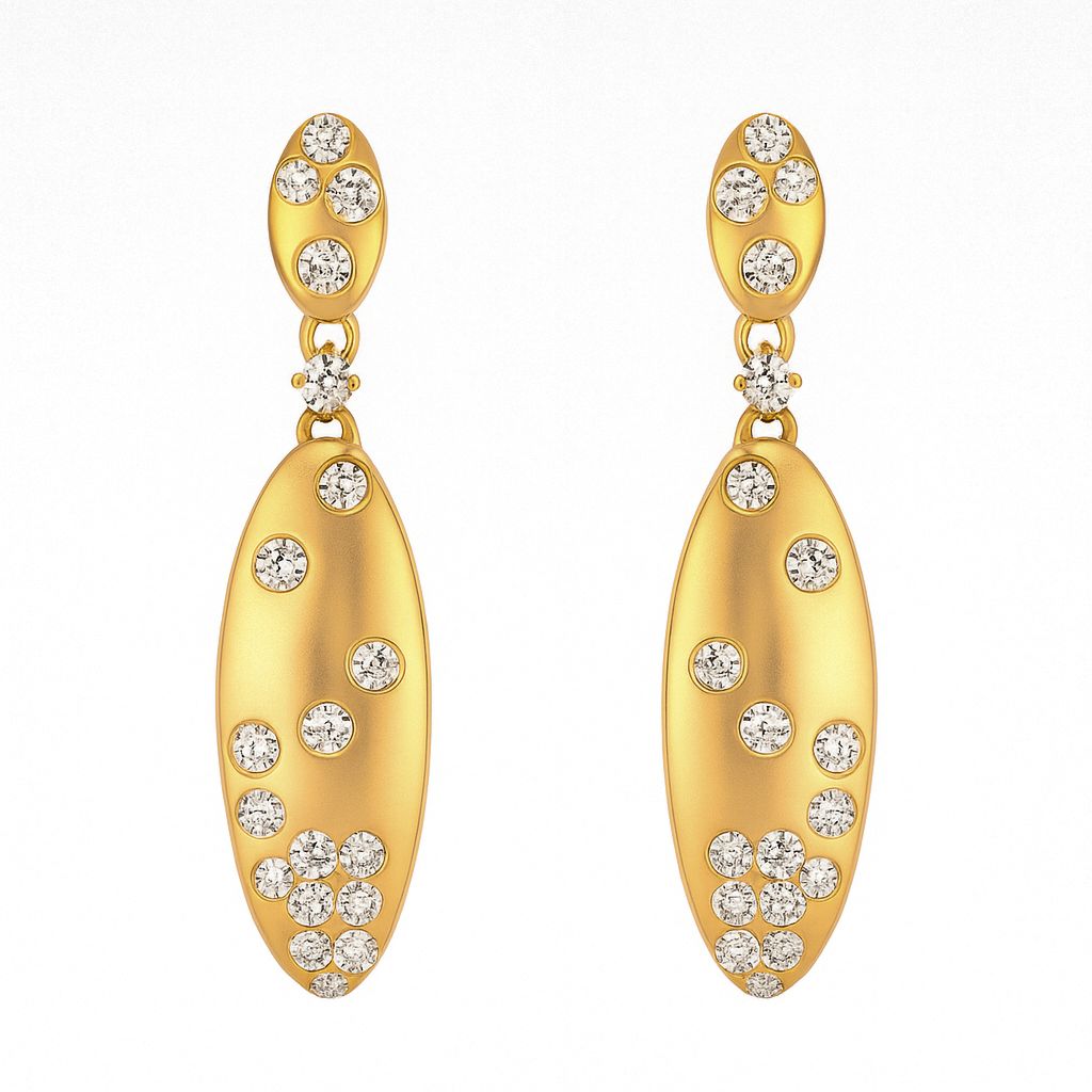 Gold Diamond Drop Earrings