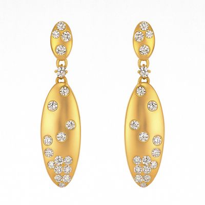Gold Diamond Drop Earrings