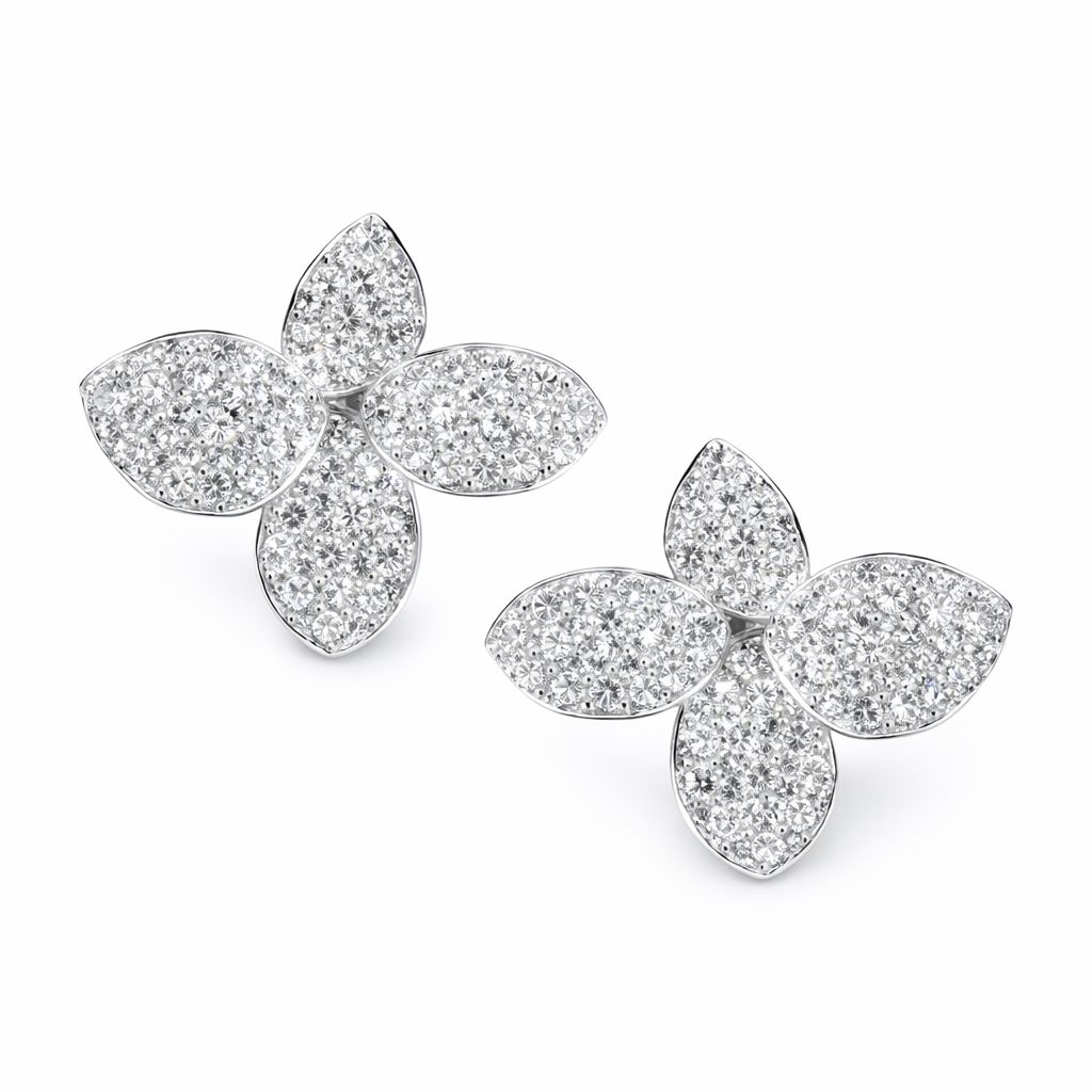 Diamond Pave Stud Earrings