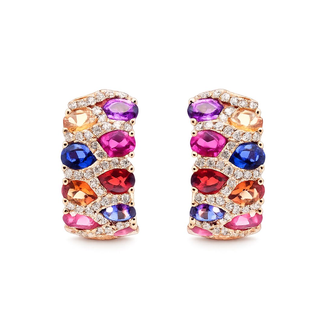Sapphire and Diamond Earrings
