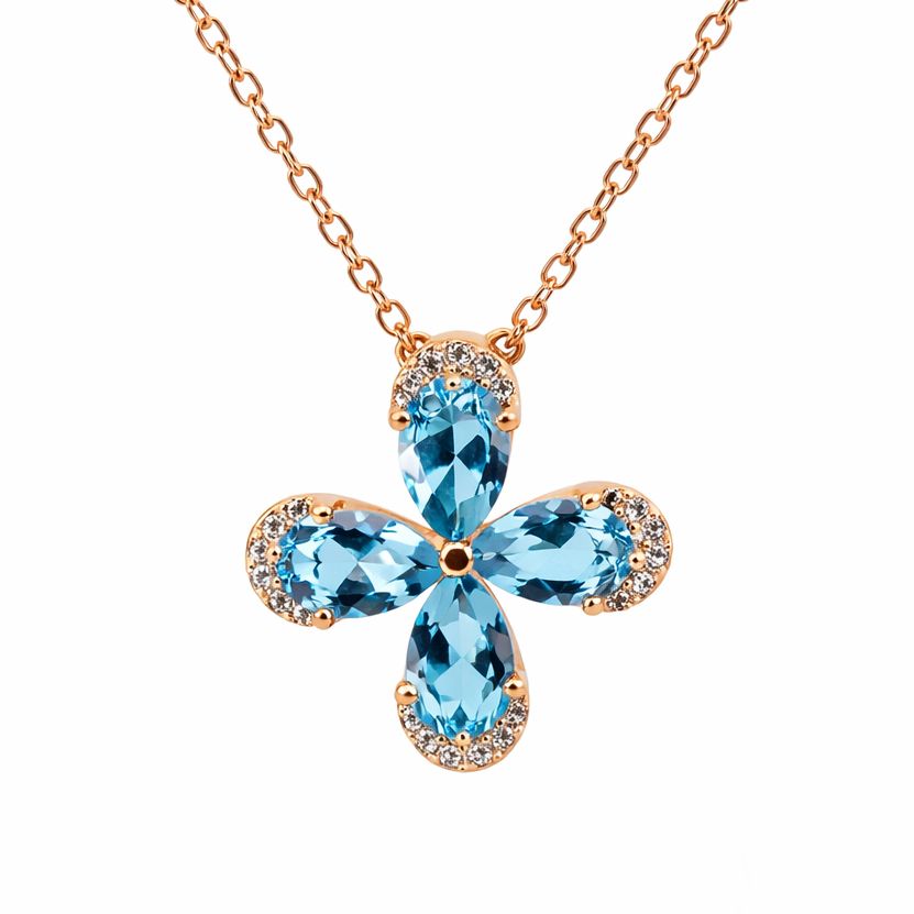 Topaz and Diamond Pendant