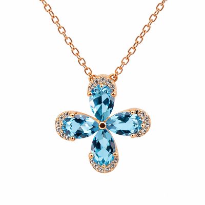 Topaz and Diamond Pendant