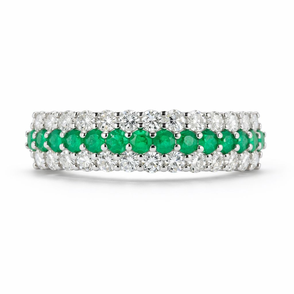 Emerald and Diamond Eternity Ring