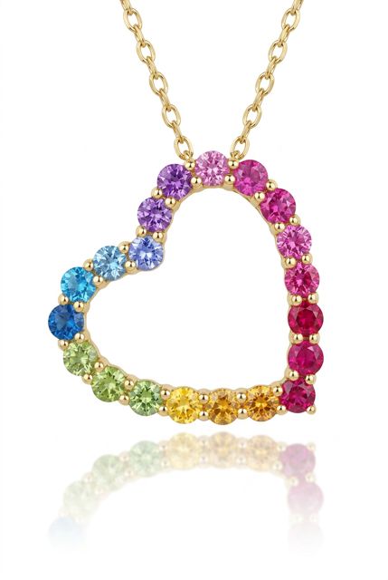 Sapphire Heart Pendant