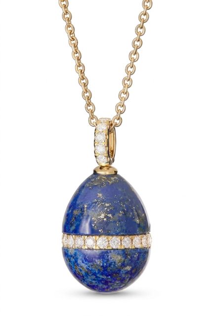 Faberge Forever Lapis Lazuli Egg Pendant