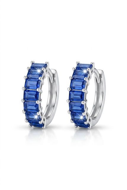 Sapphire Hoop Earrings