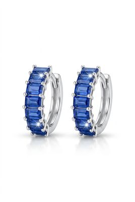 Sapphire Hoop Earrings
