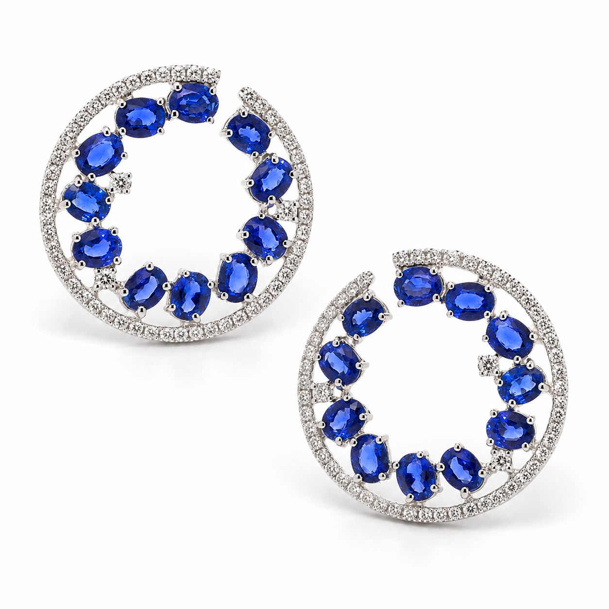 Sapphire and Diamond Earrings