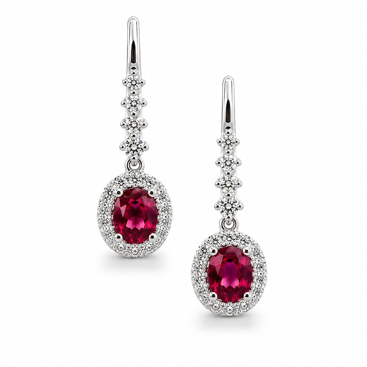 Ruby and Diamond Earrings