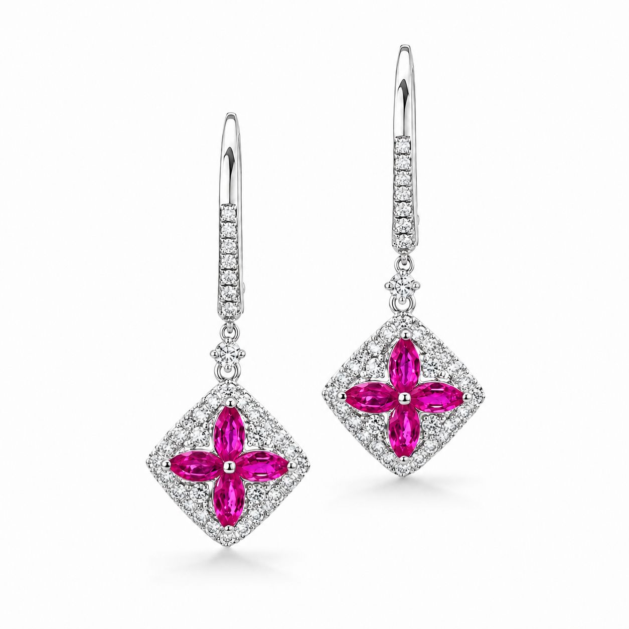 Ruby and Diamond Earrings