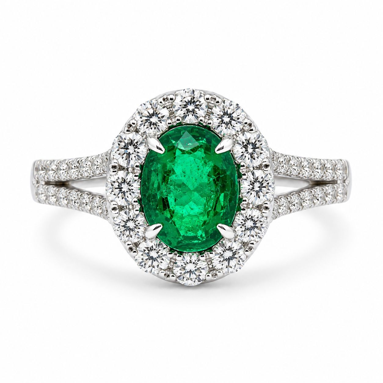 Emerald and Diamond Ring