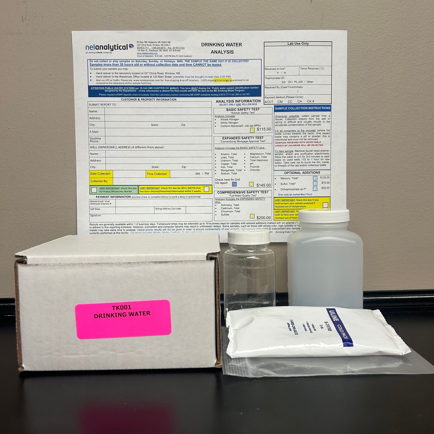 Residental Sampling Order Sampling Test Kits, Specimen Vials & Collection Gear ...