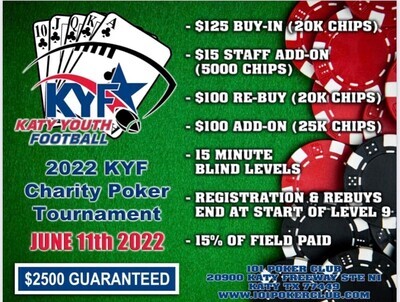 KYF® Poker Tournament Seat - $125