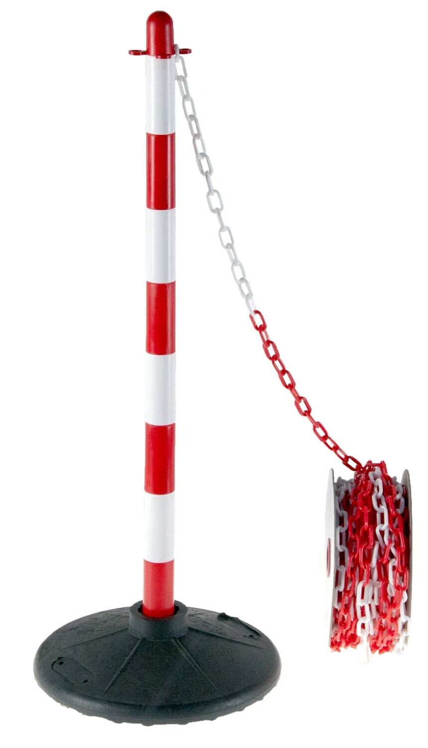 POSTE/ BALIZAMENTO/ PILARETE/ DISSUASOR DE PLÁSTICO COM SUPORTE PARA CORRENTES E BASE - MAG1