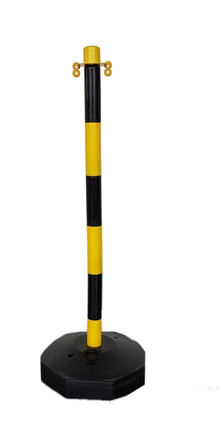 POSTE/ BALIZAMENTO/ PILARETE/ DISSUASOR DE PLÁSTICO COM SUPORTE PARA CORRENTES E BASE - MAG2