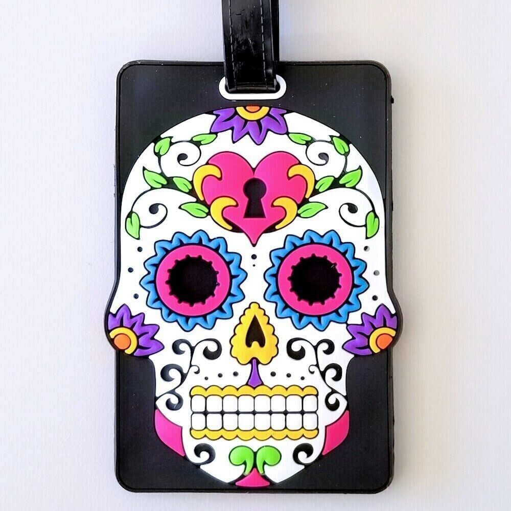 Sugar Skull  Luggage ID Tags Pack of 2