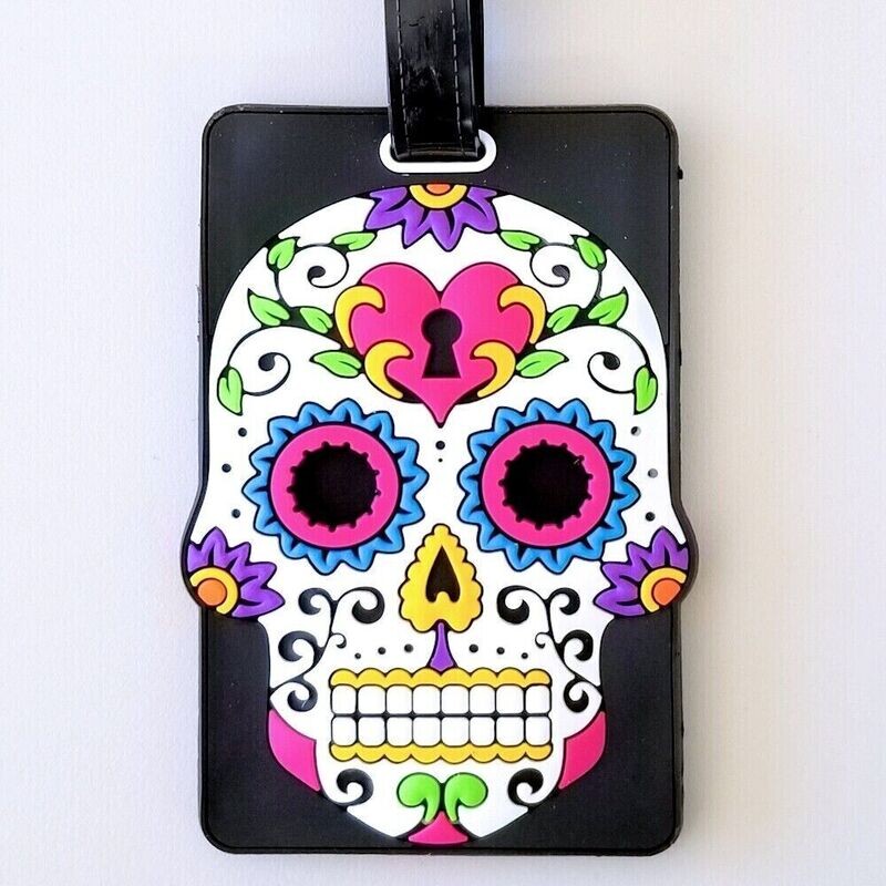 Sugar Skull  Luggage ID Tags Pack of 2