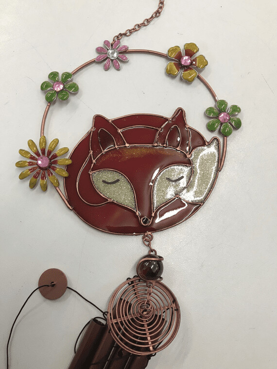 Something  Different Fox Wind Chime Garden House Gift