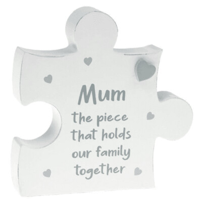 Mum Jigsaw Words Wooden Plaque