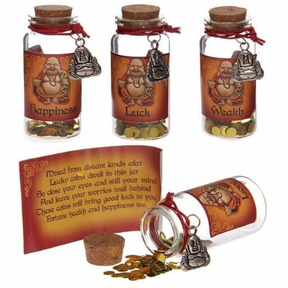 Lucky Buddha Wishes Jars - Pack of 4