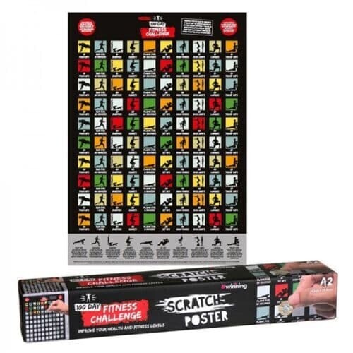 100 Day Fitness Challenge Scratch Off Poster