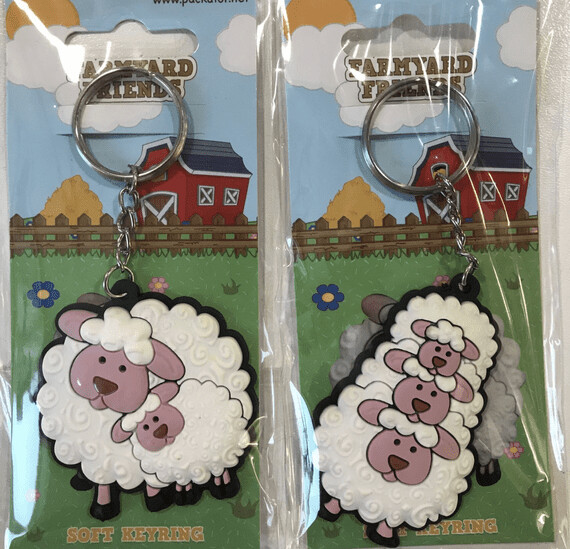 Sheep Farmyard Friends Soft Keyring Gift Pack of 2