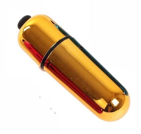 Gold Short Bullet Mini Vibrating Massager