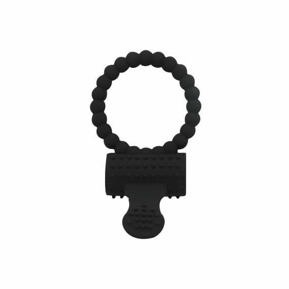 Black Vibrating Ring massage With Batteries Delay Male Toys
