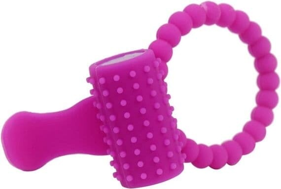 Purple Vibrating Ring massage With Batteries Delay Male Toys