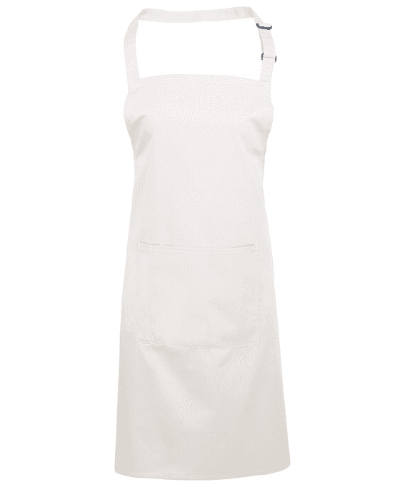 Premier Colours Bib Apron With Pocket One Size White